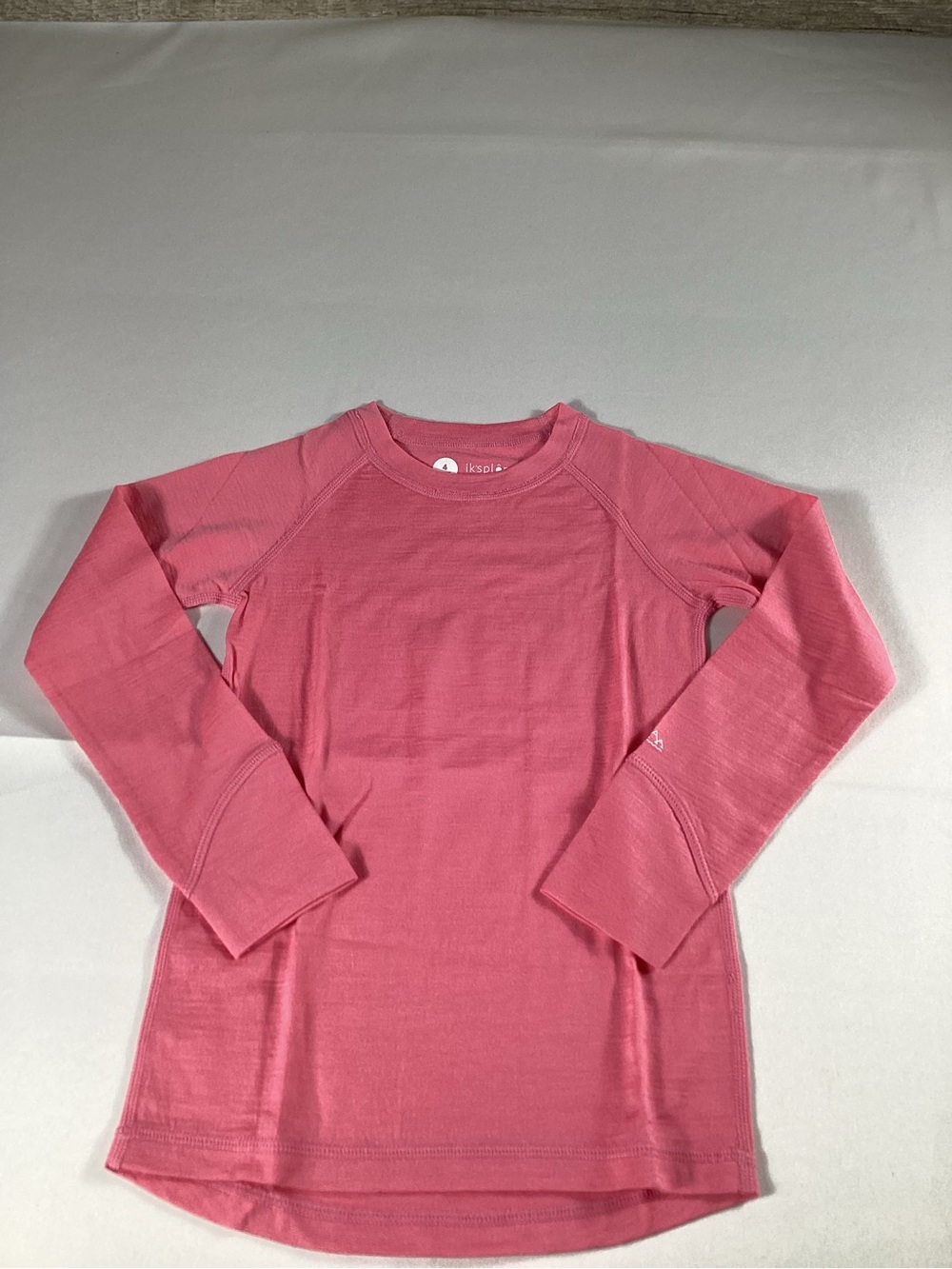 ik’splor Kids Merino Wool Long Sleeve Base Layer Top Pink Size 4years